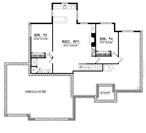 European Traditional Lower Level of Plan 73095