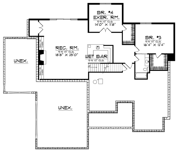 Traditional Lower Level of Plan 73103