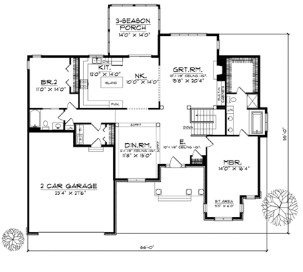 House Plan 73124 First Level Plan