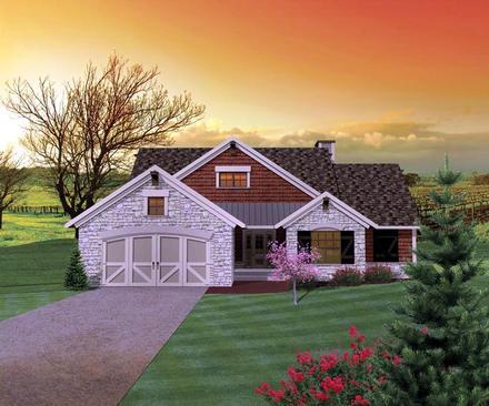 Ranch Elevation of Plan 73130