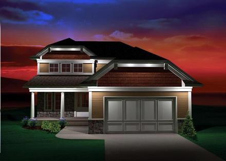 Craftsman Elevation of Plan 73134