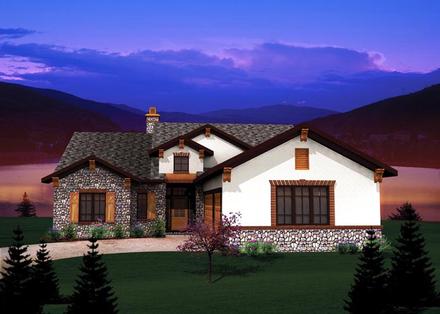 Ranch Traditional Elevation of Plan 73139