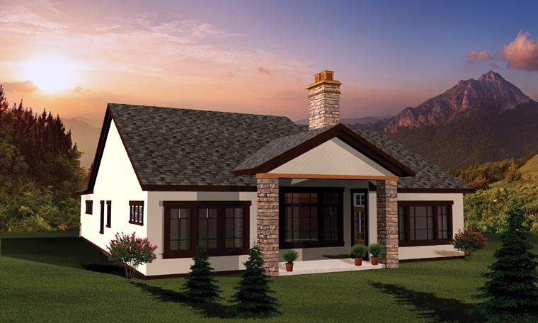 Ranch Traditional Rear Elevation of Plan 73139