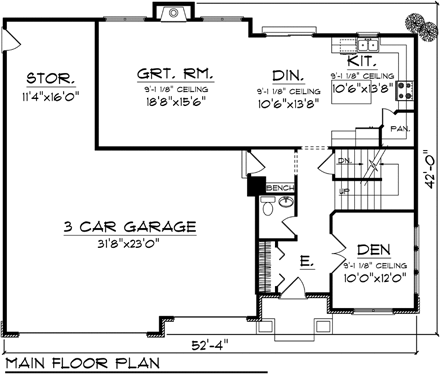 House Plan 73143 First Level Plan