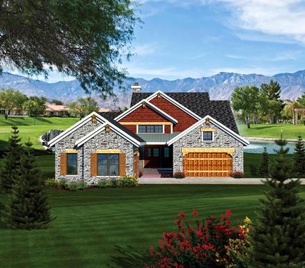 Ranch Elevation of Plan 73157