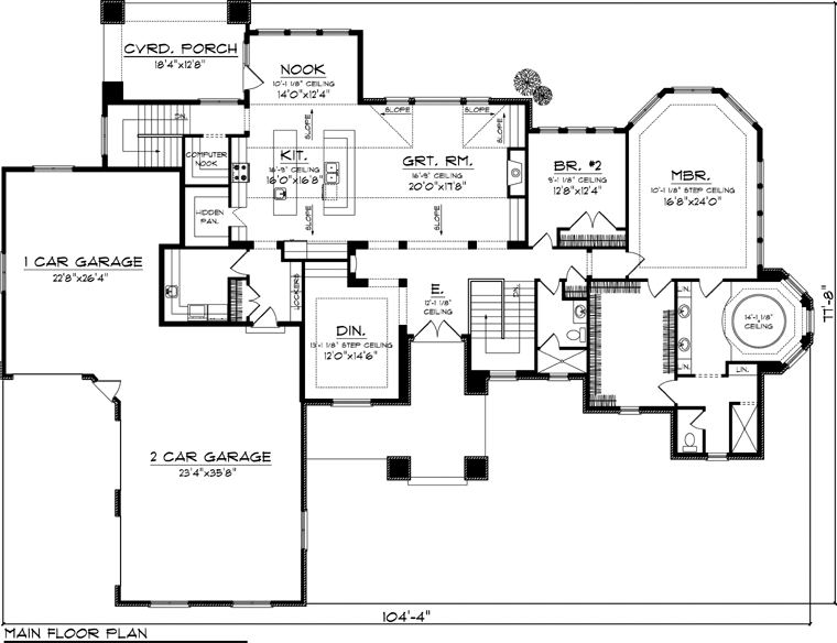 Ranch Level One of Plan 73163