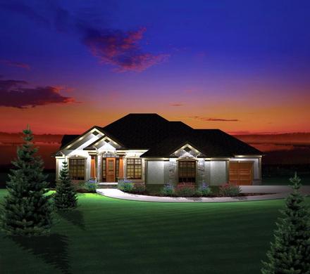 Ranch Elevation of Plan 73168