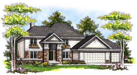 Contemporary Traditional Elevation of Plan 73175