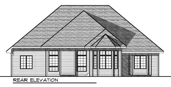 European Rear Elevation of Plan 73177