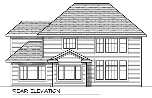 European Rear Elevation of Plan 73181