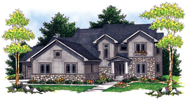 Plan 73209 | Traditional Style with 4 Bed, 4 Bath, 3 Car Garage