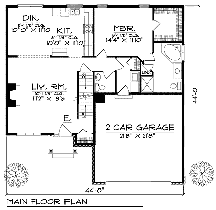 House Plan 73221 Level One
