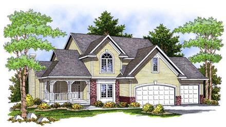 Farmhouse Elevation of Plan 73224