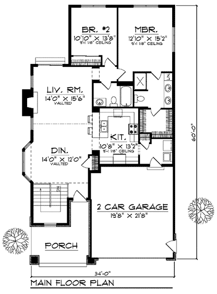 House Plan 73228 First Level Plan