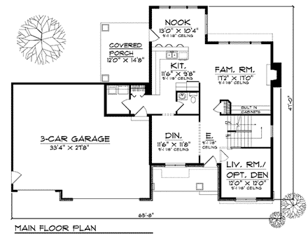 House Plan 73229 First Level Plan