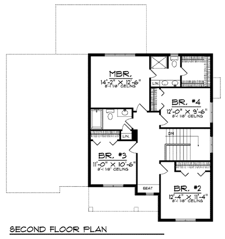 House Plan 73235 Second Level Plan