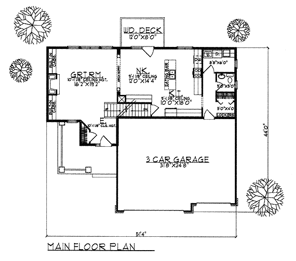 Contemporary Traditional Level One of Plan 73236