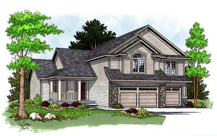 Contemporary Traditional Elevation of Plan 73236