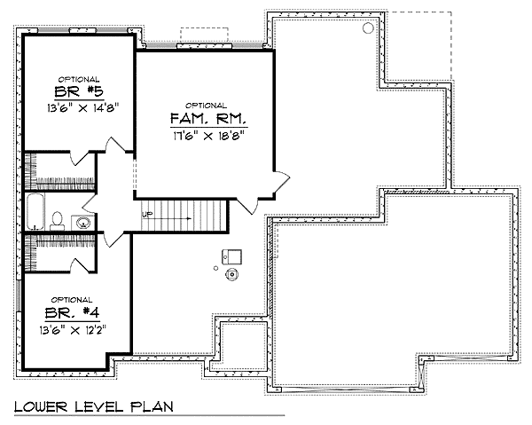 European Traditional Lower Level of Plan 73238