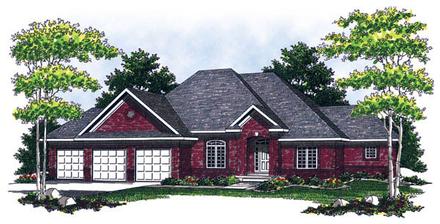 One-Story Traditional Elevation of Plan 73241