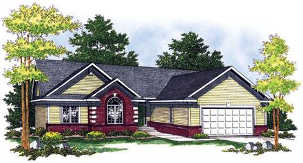 Bungalow One-Story Ranch Traditional Elevation of Plan 73256