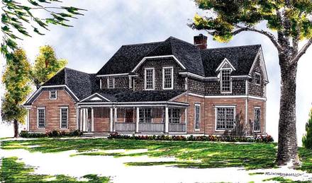 Craftsman Farmhouse Elevation of Plan 73261