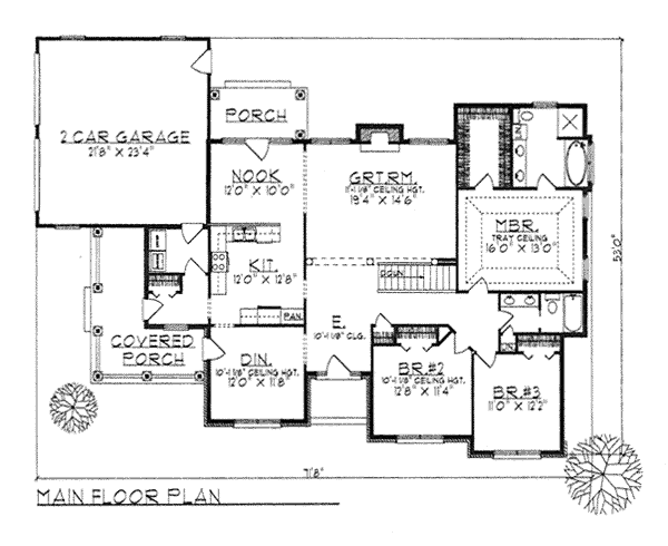 Country One-Story Level One of Plan 73262