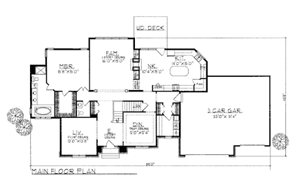 House Plan 73266 First Level Plan