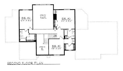 Traditional Tudor Level Two of Plan 73266