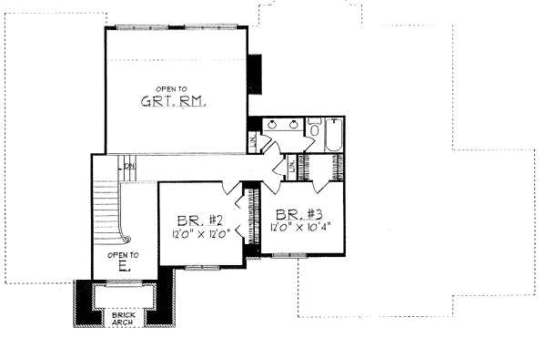 Traditional Tudor Level Two of Plan 73267