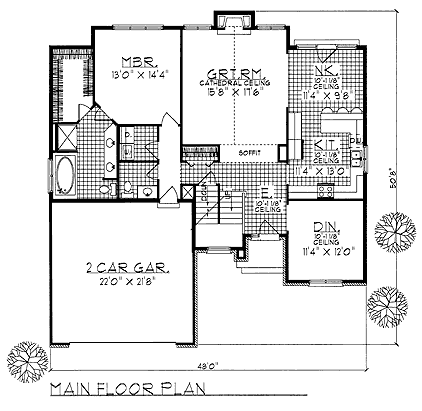 Contemporary Traditional Level One of Plan 73272