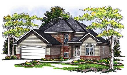 Contemporary Traditional Elevation of Plan 73272
