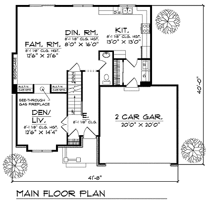 House Plan 73276 First Level Plan