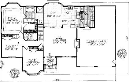 Craftsman One-Story Traditional Level One of Plan 73280