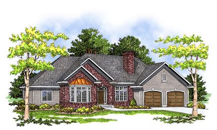 Craftsman One-Story Traditional Elevation of Plan 73280