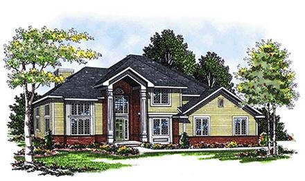 Colonial Traditional Elevation of Plan 73289