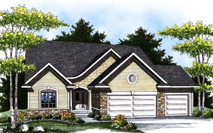 Craftsman One-Story Elevation of Plan 73295