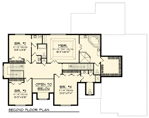 Craftsman Traditional Level Two of Plan 73303