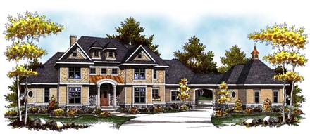 Colonial Craftsman Traditional Elevation of Plan 73304