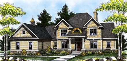 Colonial Country Craftsman Elevation of Plan 73305