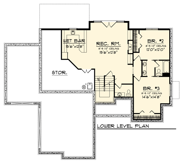 Traditional Lower Level of Plan 73310
