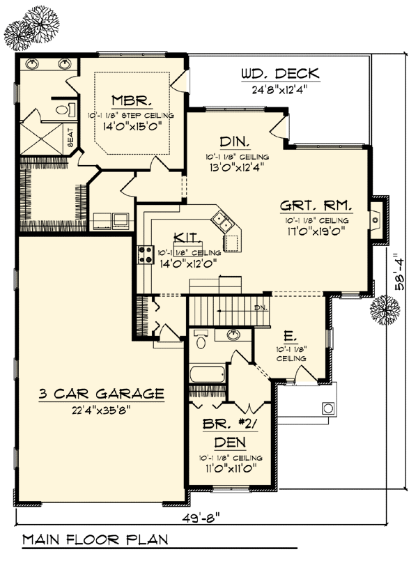 Contemporary Traditional Level One of Plan 73323