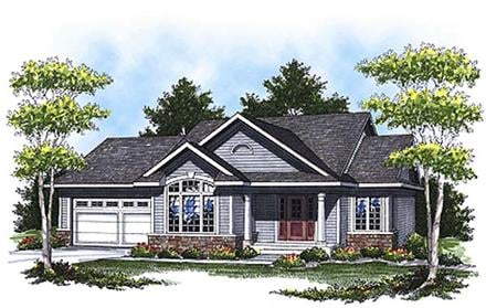 Colonial Traditional Elevation of Plan 73326