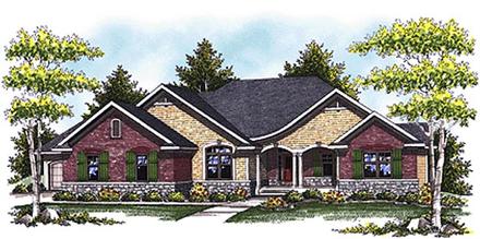 Country Ranch Elevation of Plan 73327