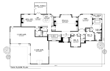 House Plan 73370 First Level Plan