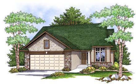 One-Story Ranch Traditional Elevation of Plan 73391