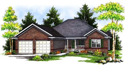One-Story Traditional Elevation of Plan 73396