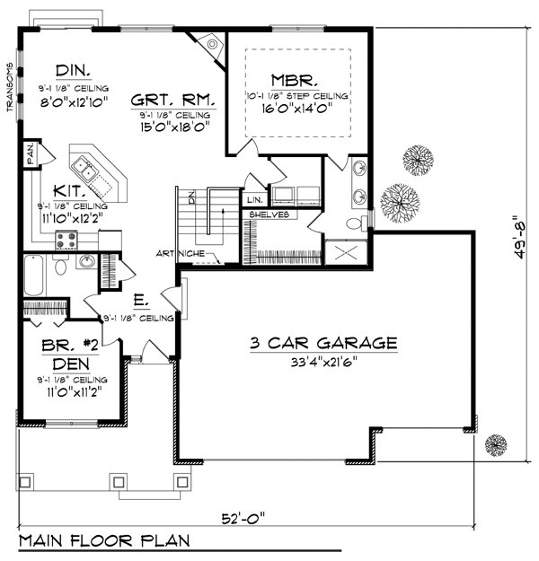 Craftsman Level One of Plan 73410