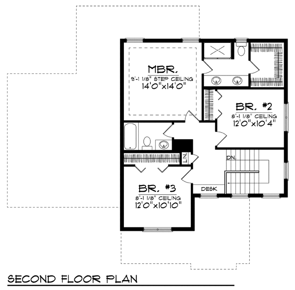 Contemporary Country Craftsman Level Two of Plan 73418