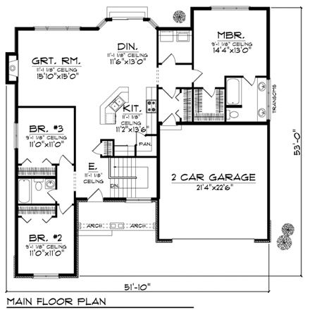 House Plan 73424 First Level Plan